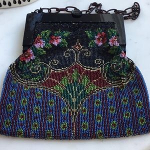 Vintage glass bead bag